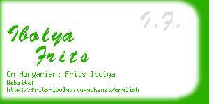 ibolya frits business card